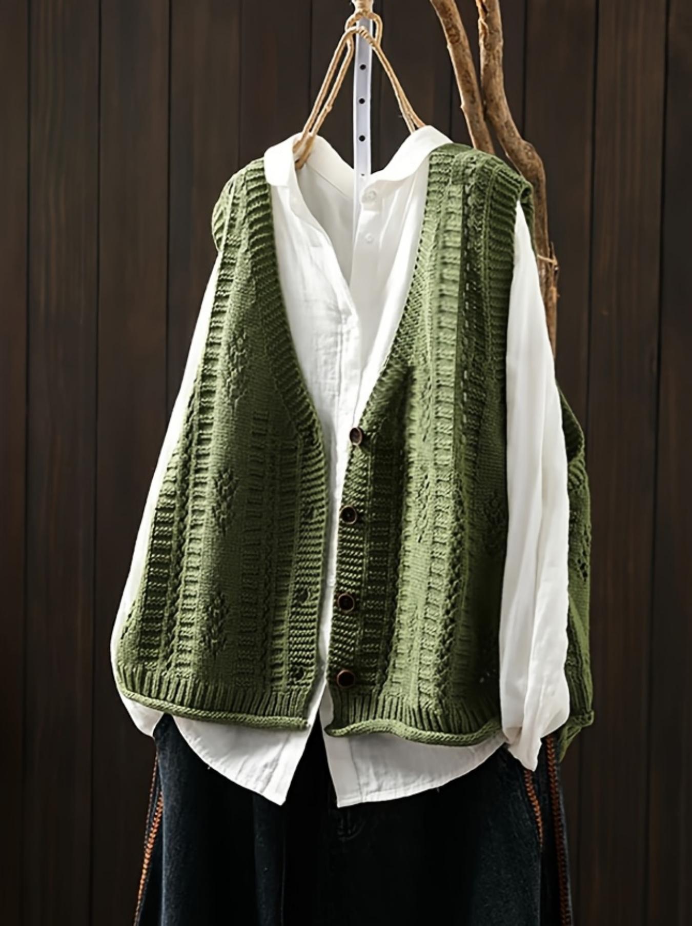 Women'S Fashion Knitwear - Women's V Neck Casual Sleeveless Plus