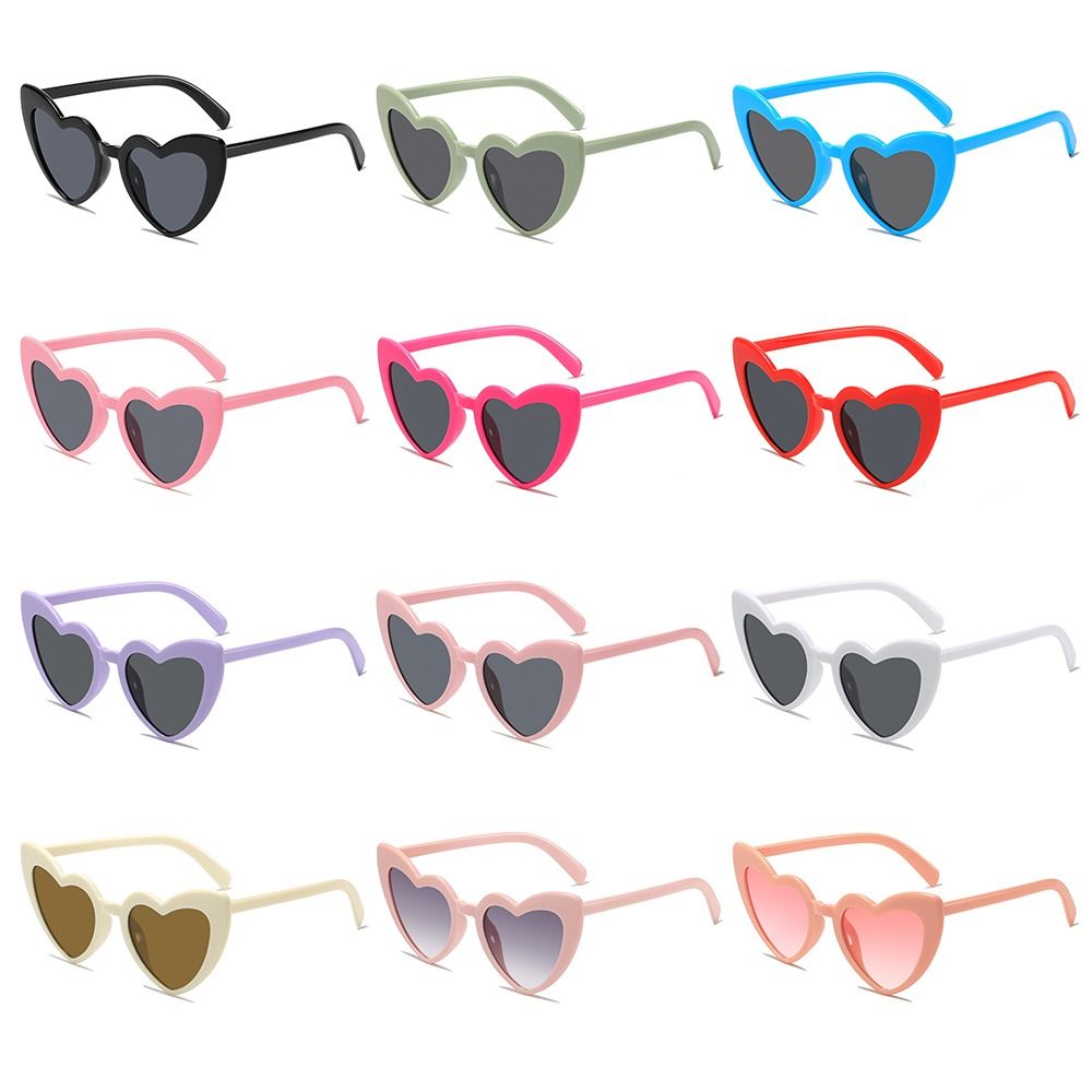 Women'S Fashion Eyewear - UV Protection Heart-Shaped Sunglasses Trendy Vintage