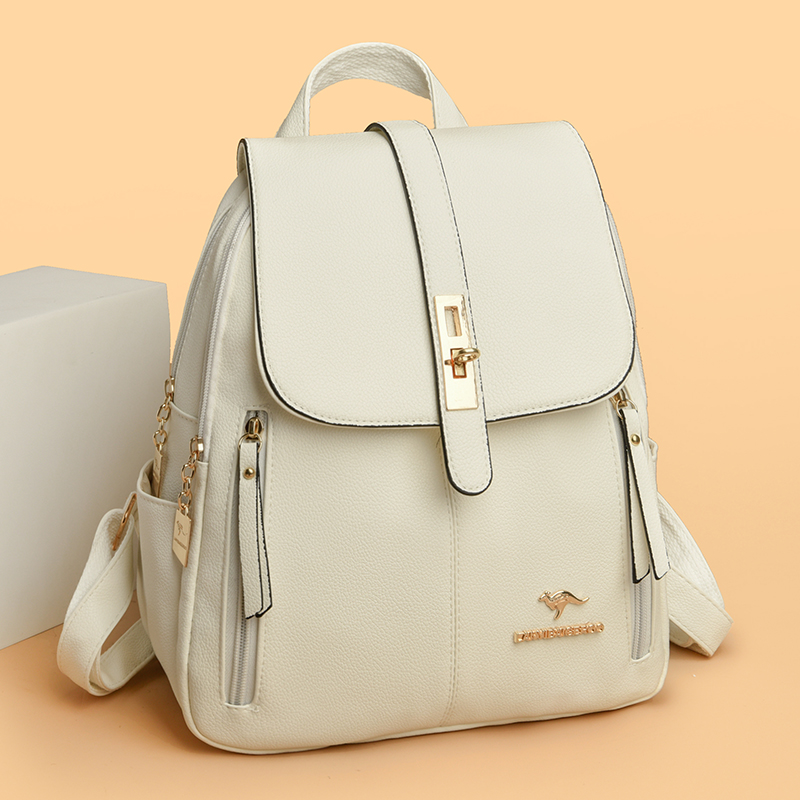 Women Fashion Online - 2024 Genuine Women Leather Backpacks Shoulder