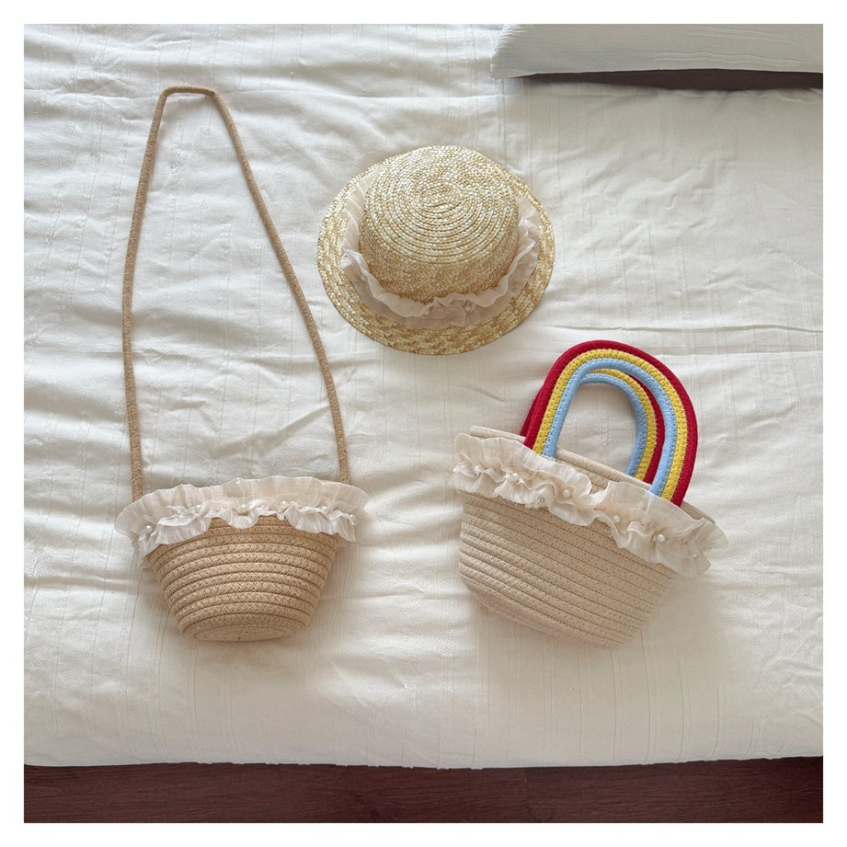 Straw Hat Summer - Kids Summer Straw Hat and Bag