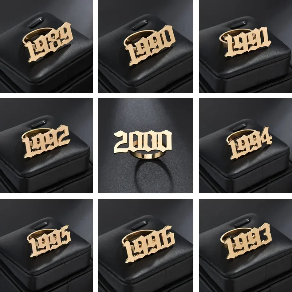 Women'S Fashion Year 2000 - Charmsmic New Arabic Numerals Rings For