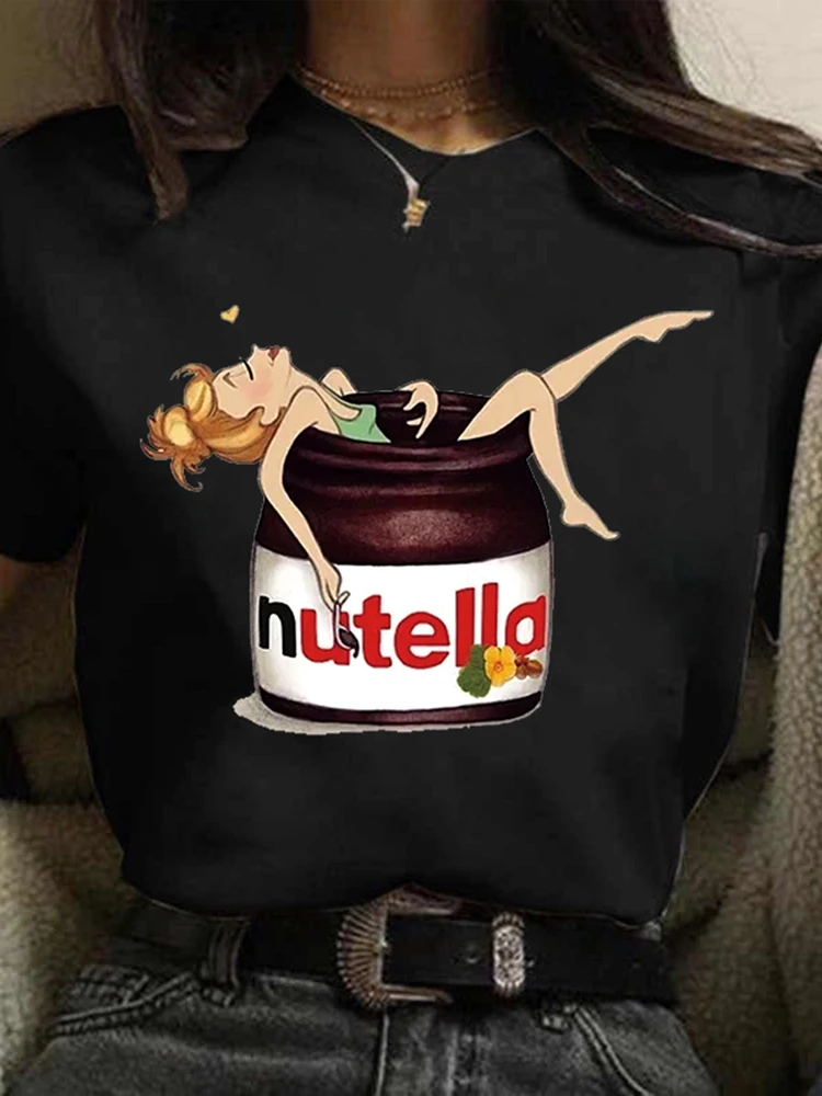 Women'S Fashion In The 90S - New Nutella Print T Shirt Women