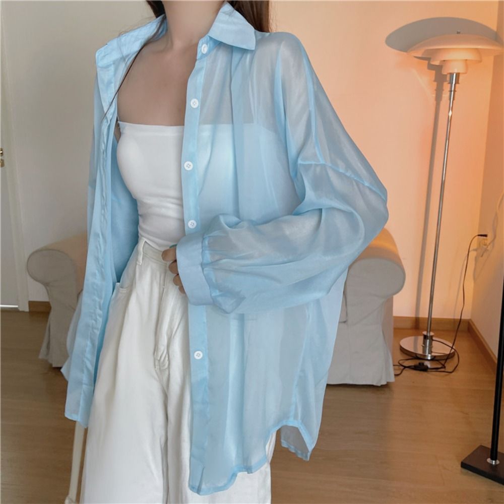 Women'S Fashion Knitwear - Casual Sun Protection Women Shirt Blouse