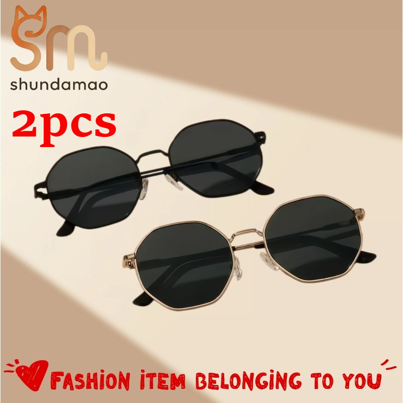 Women Fashion Online - 2PCS Vintage Small Round Metal Frame
