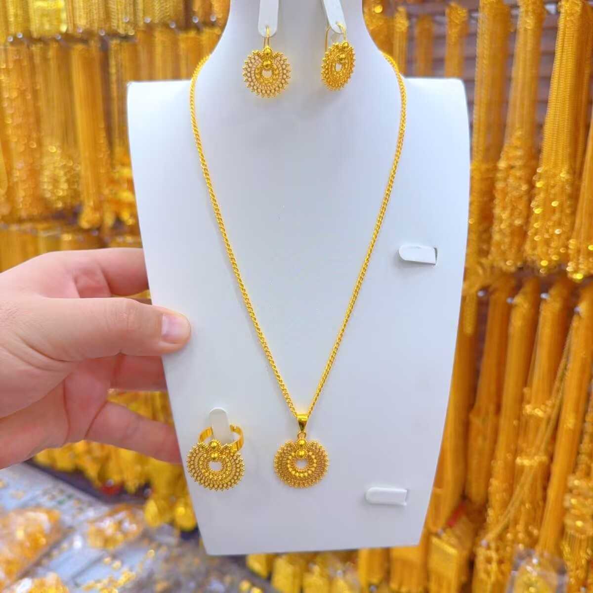 New Dubai 24K Gold Plated Neck - Women'S Fashion Rings Gold avis et prix