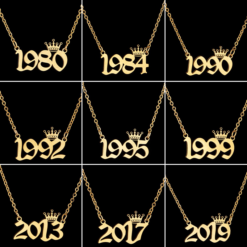 Stainless Steel Crown Year Num - Women'S Fashion Year 2000 avis et prix