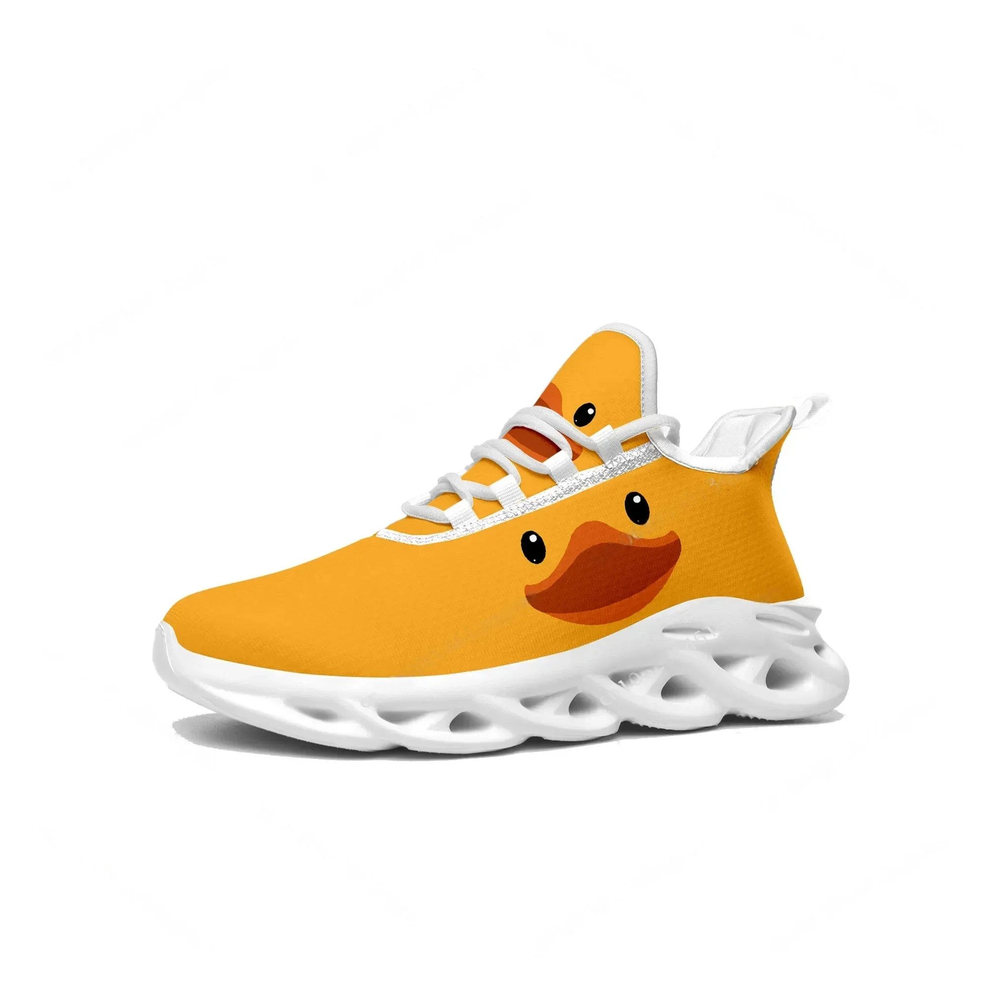 Yellow Duck Printed Flats Snea - Women'S Yellow Fashion Sneakers avis et prix