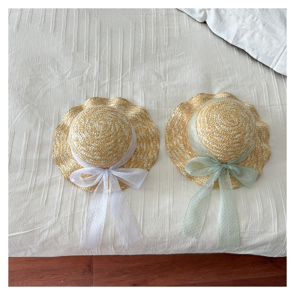 Kids Natural Straw Sun Hat wit - Straw Hat Summer avis et prix