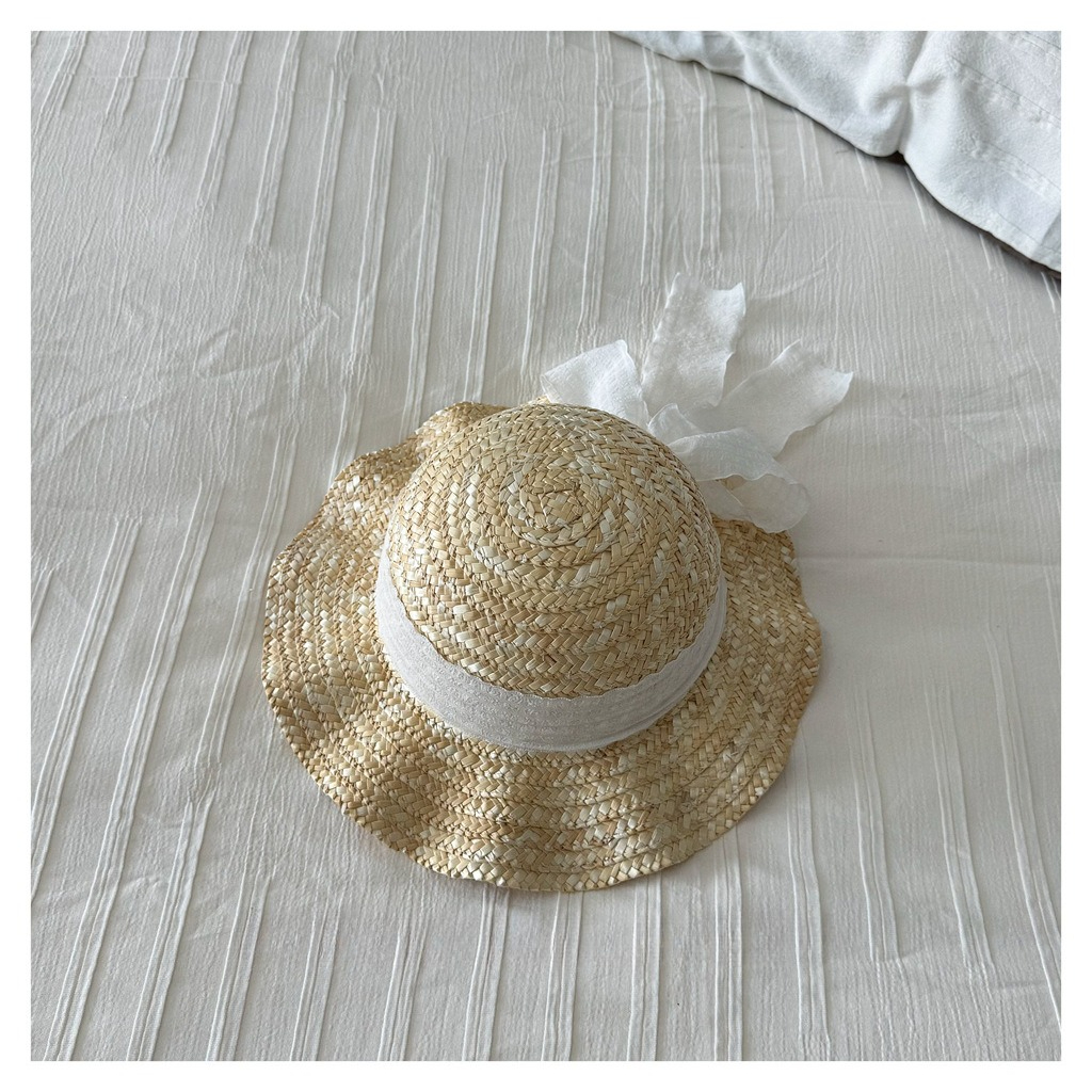 Kids Natural Straw Sun Hat wit - Straw Hat Summer avis et prix