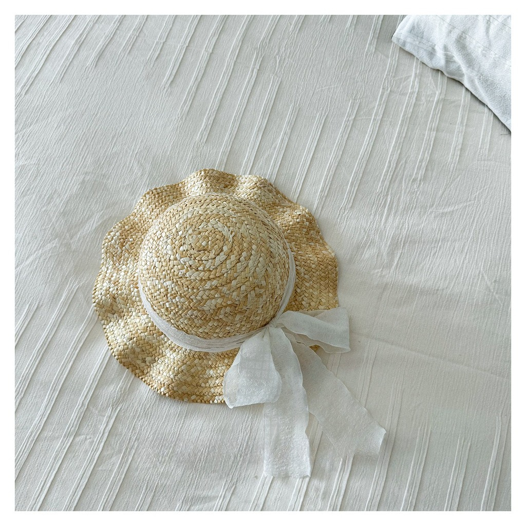 Kids Natural Straw Sun Hat wit - Straw Hat Summer avis et prix