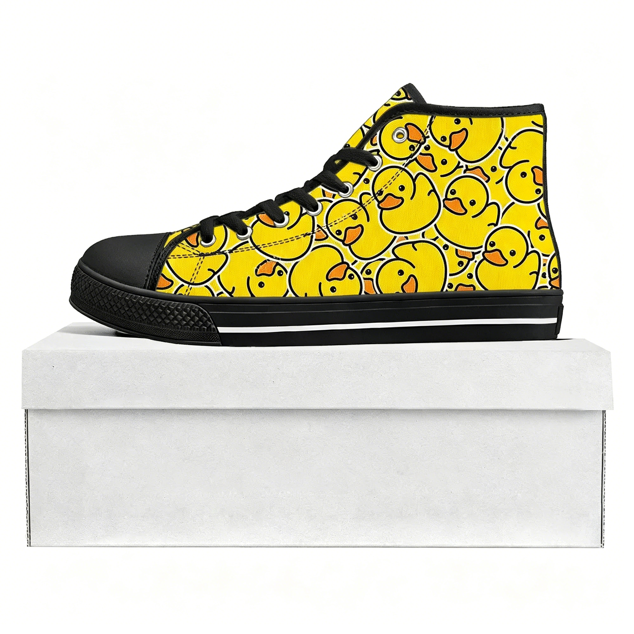 Yellow Duck Printed High Top H - Women'S Yellow Fashion Sneakers avis et prix