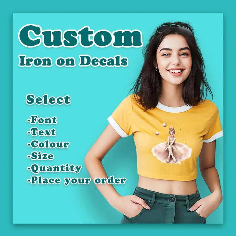 50PCS Custom Thermal Sticker B - Women Fashion Brand Logo avis et prix
