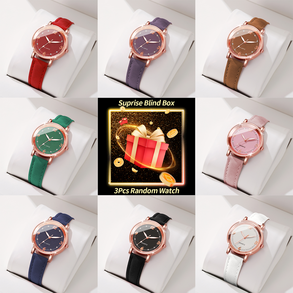 3PCS Surprise Mystery Box-Fash - Fashion Women Watches avis et prix
