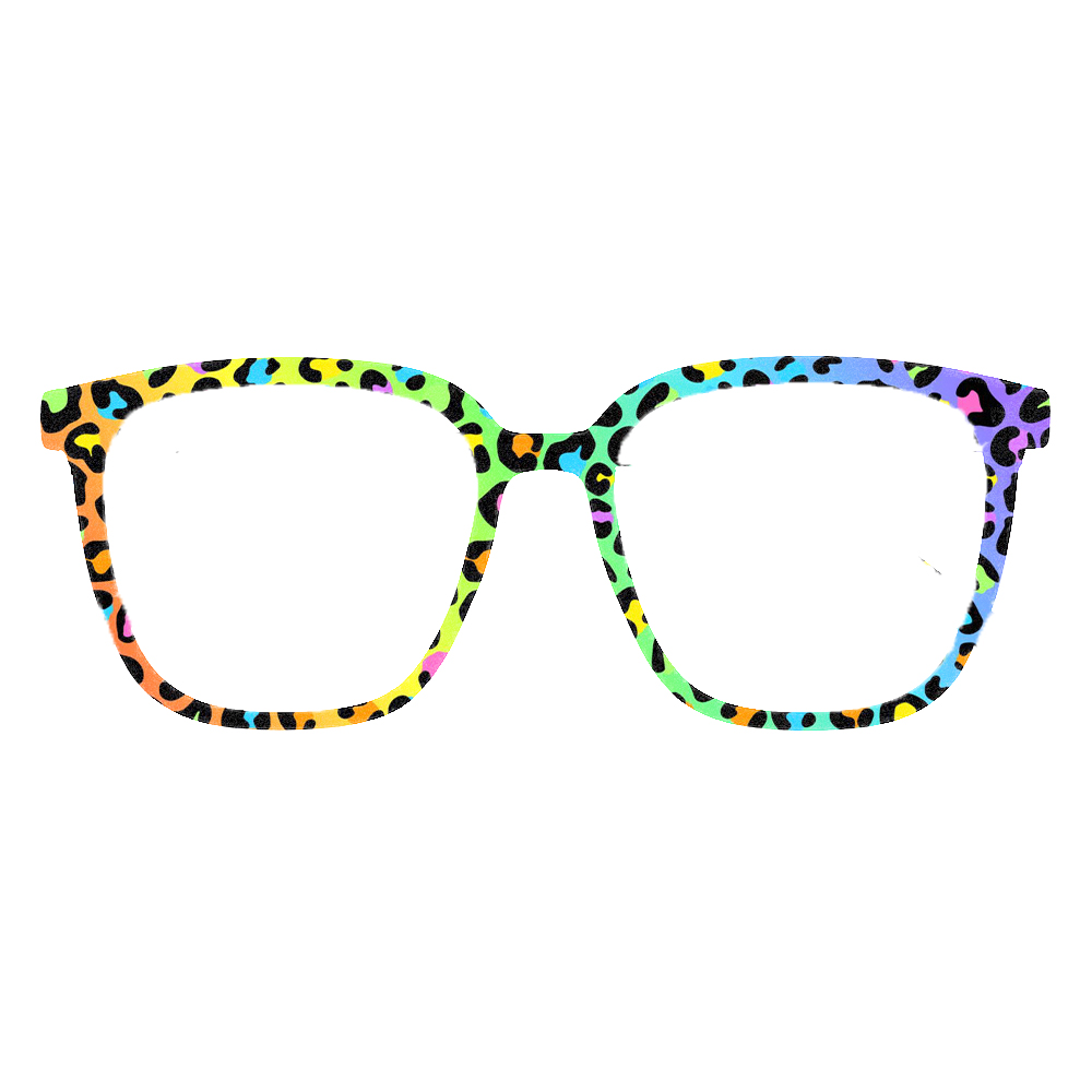 Trendy Rainbow Leopard Print S - Women'S Fashion Eyewear avis et prix