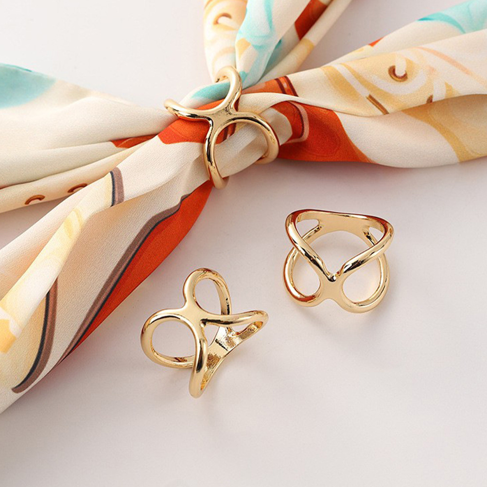 3pcs X Shaped Alloy Scarf Ring - Women'S Fashion Knitwear avis et prix