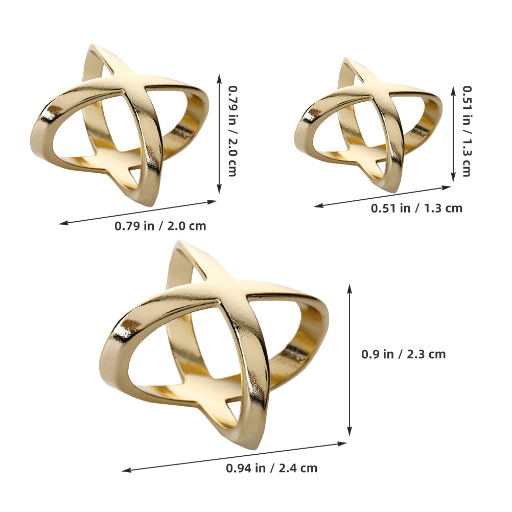 3pcs X Shaped Alloy Scarf Ring - Women'S Fashion Knitwear avis et prix