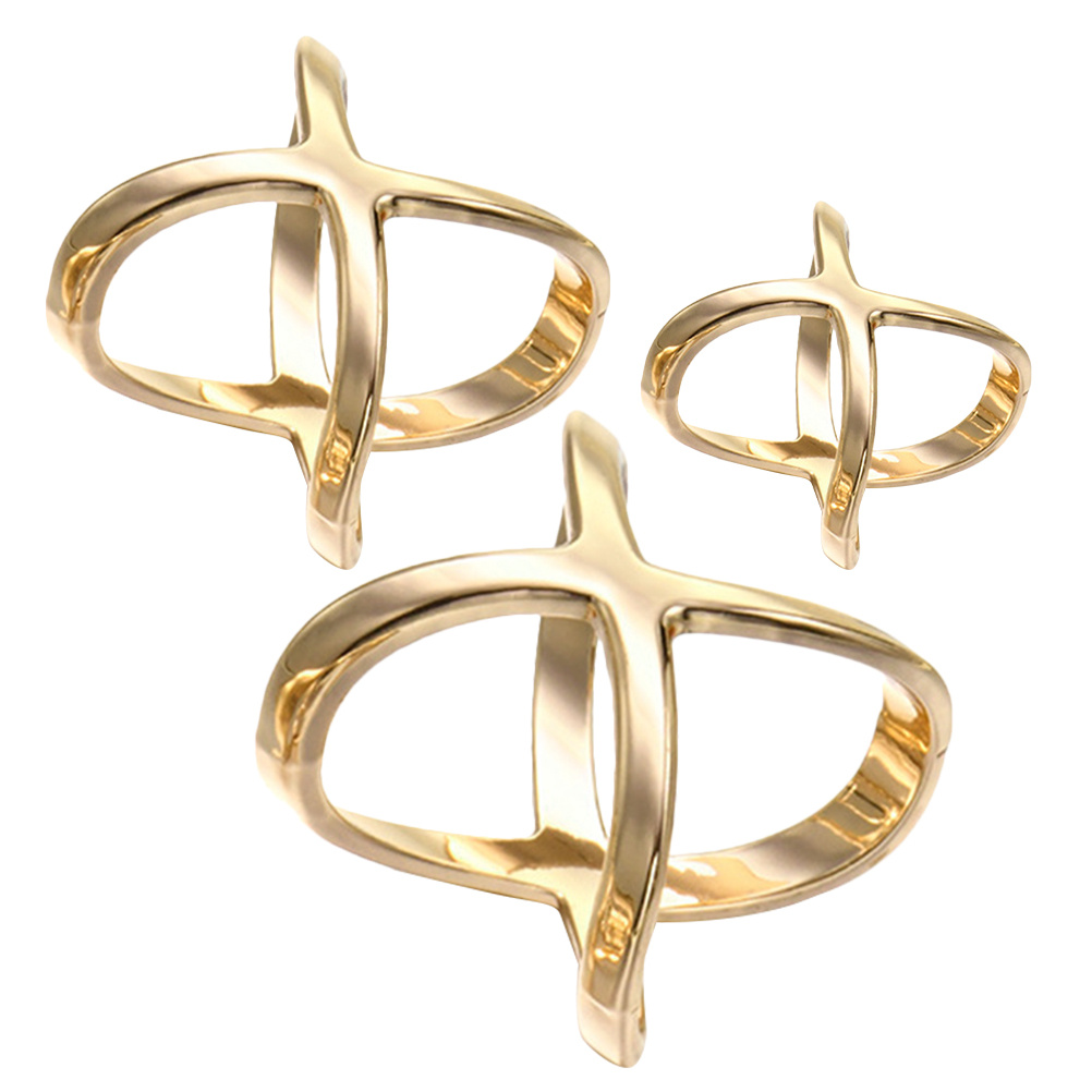 3pcs X Shaped Alloy Scarf Ring - Women'S Fashion Knitwear avis et prix