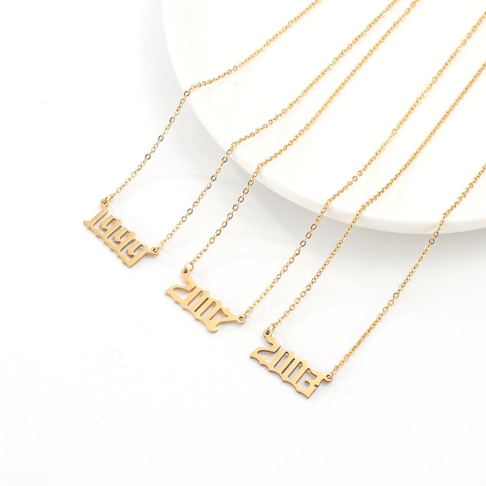 Year Number Birth Date Necklac - Women'S Fashion Year 2000 avis et prix