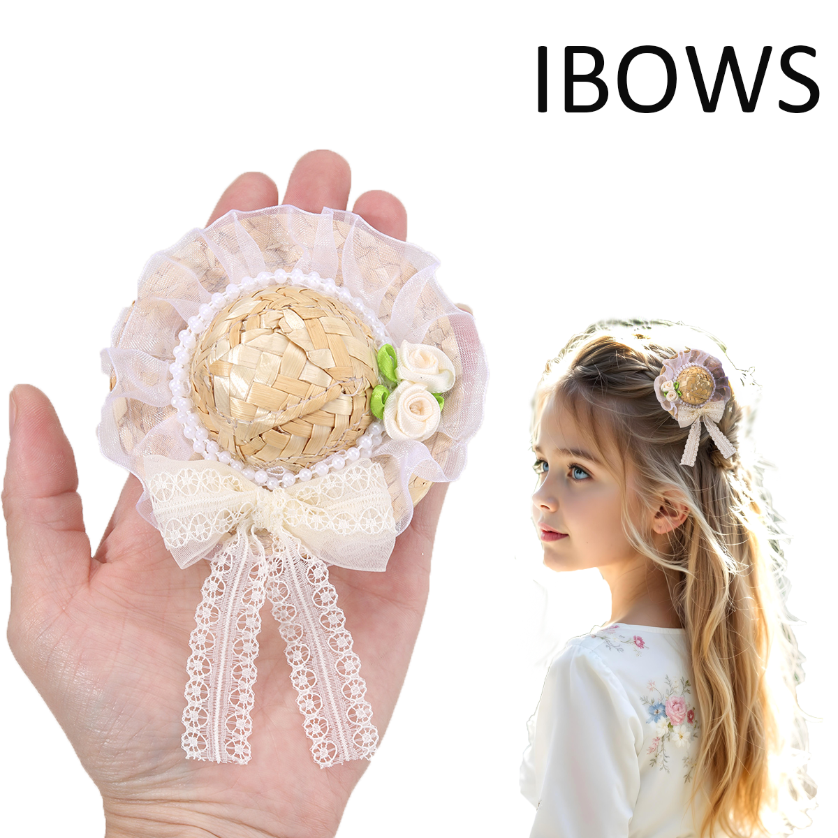 New Mini Straw Hat Hair Clip S - Straw Hat Summer avis et prix