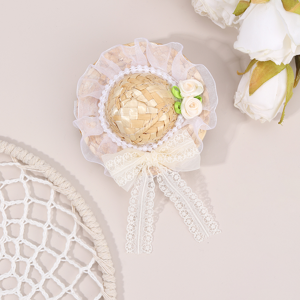 New Mini Straw Hat Hair Clip S - Straw Hat Summer avis et prix