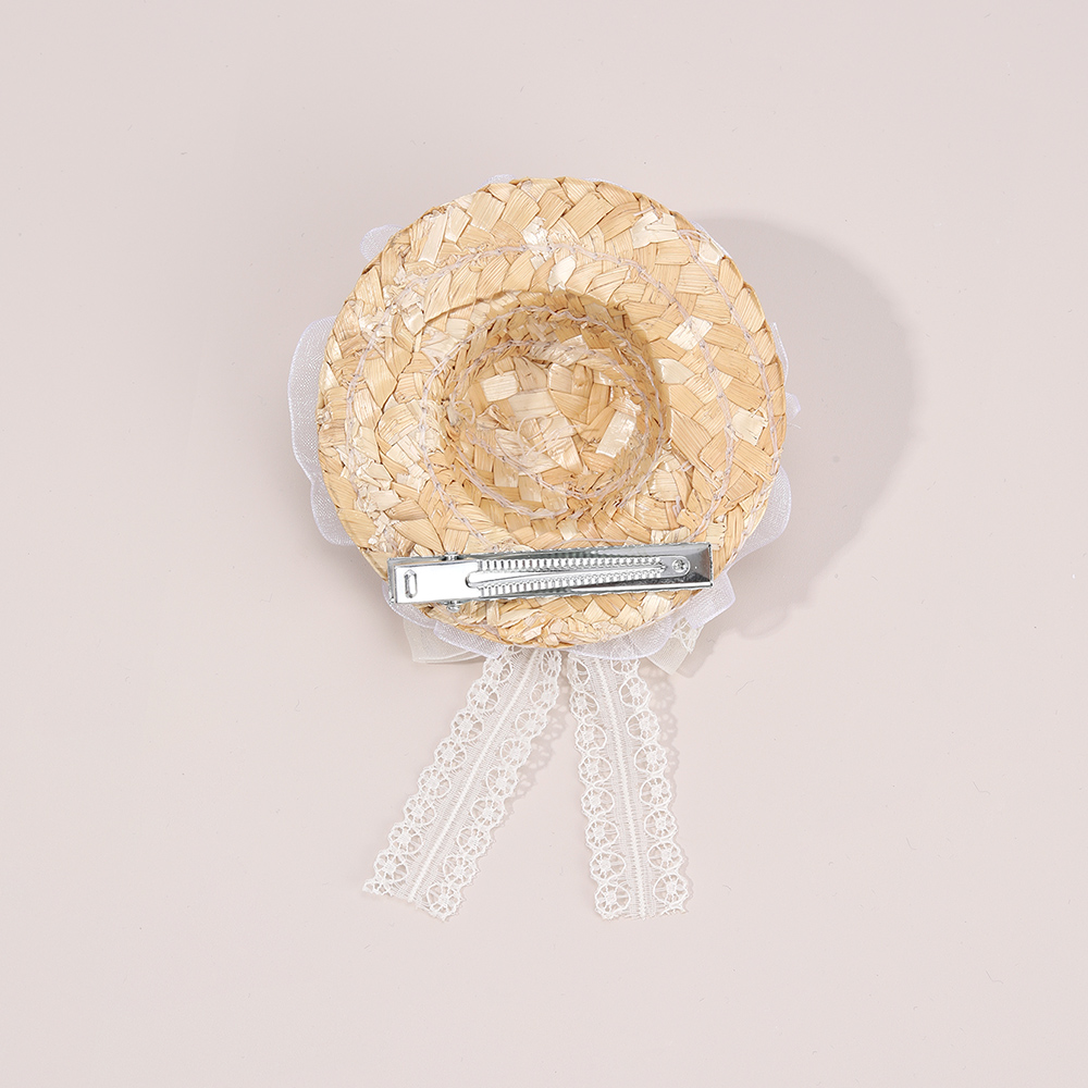 New Mini Straw Hat Hair Clip S - Straw Hat Summer avis et prix