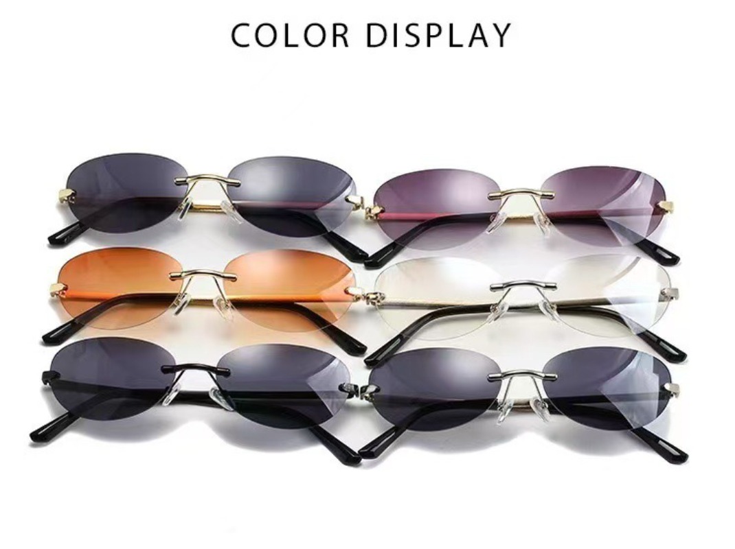 Rimless Oval Sunglasses Women  - Women'S Fashion Eyewear avis et prix