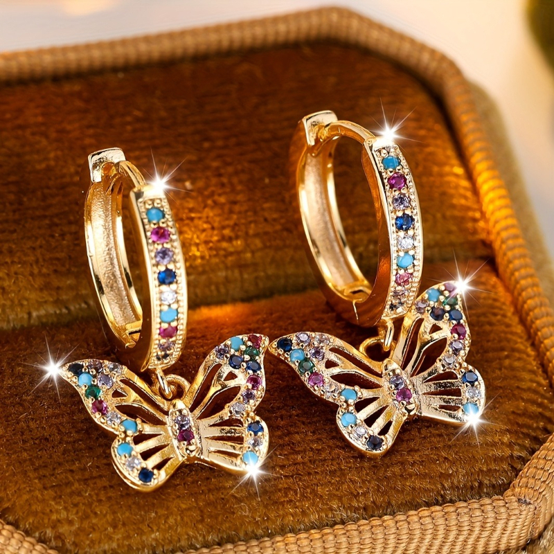 Pair of Butterfly Hoop Earring - Women'S Fashion Petite avis et prix