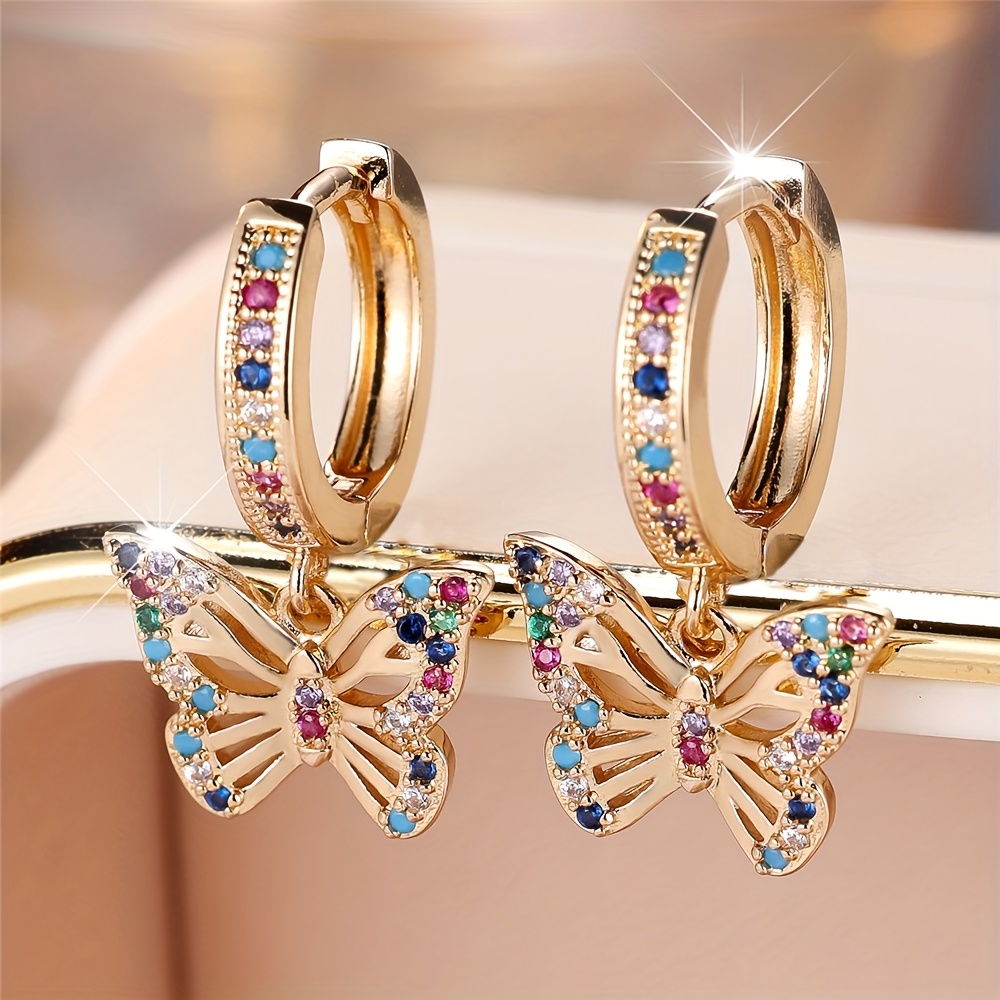 Pair of Butterfly Hoop Earring - Women'S Fashion Petite avis et prix