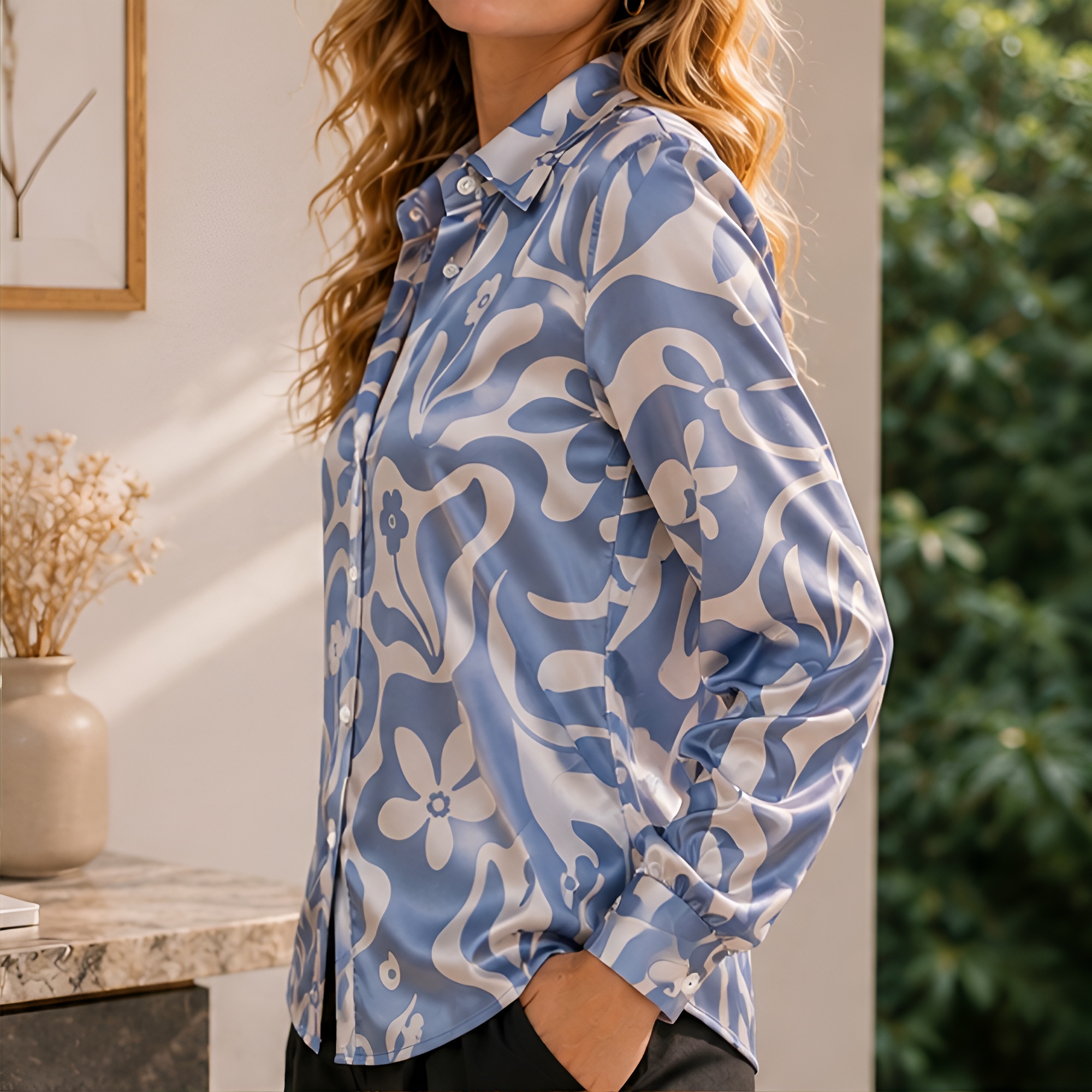 Women Green Satin Blouse White - Women'S Fashion avis et prix