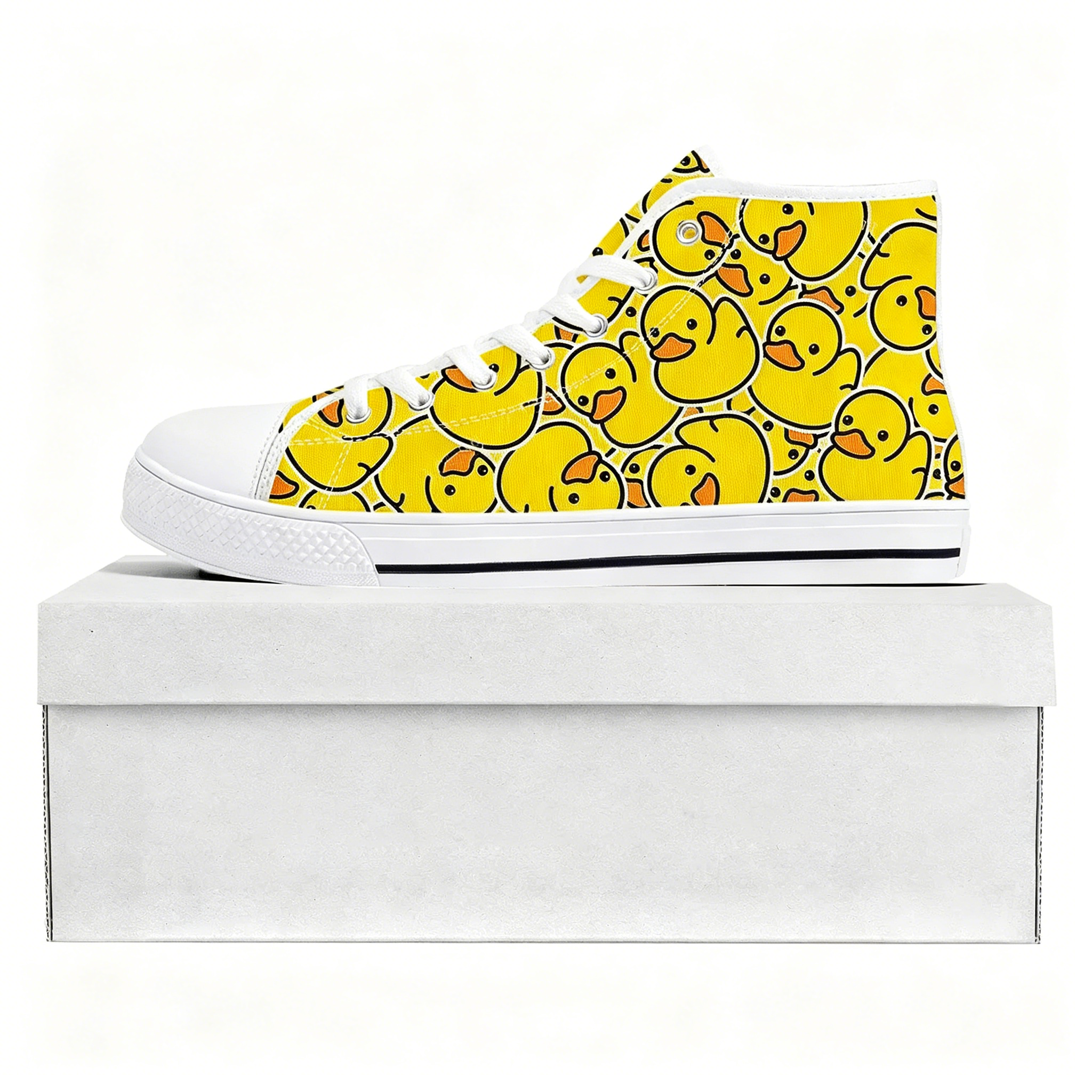 Yellow Duck Printed High Top H - Women'S Yellow Fashion Sneakers avis et prix