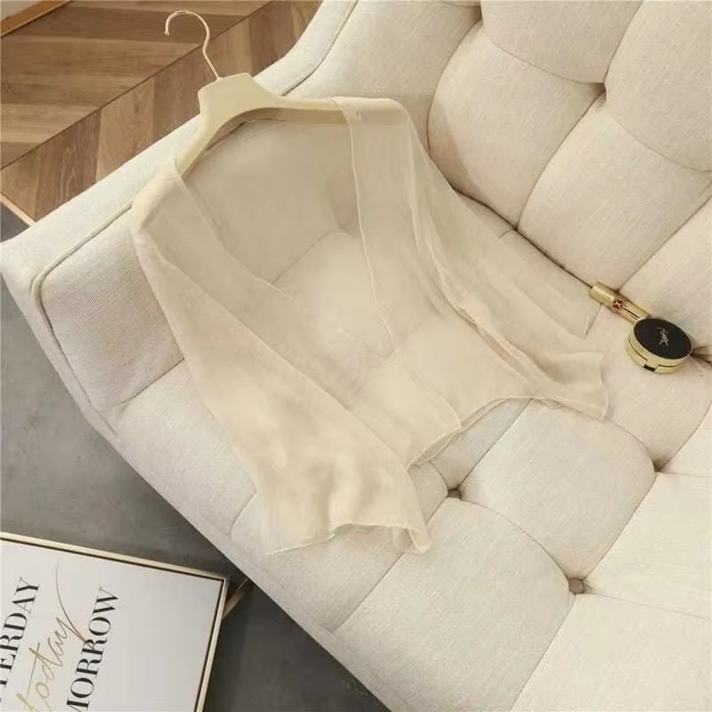 Summer Crinkle Women Cardigan  - Women'S Fashion Knitwear avis et prix