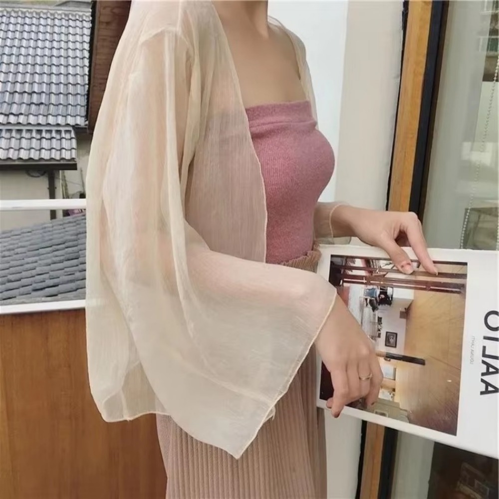 Summer Crinkle Women Cardigan  - Women'S Fashion Knitwear avis et prix