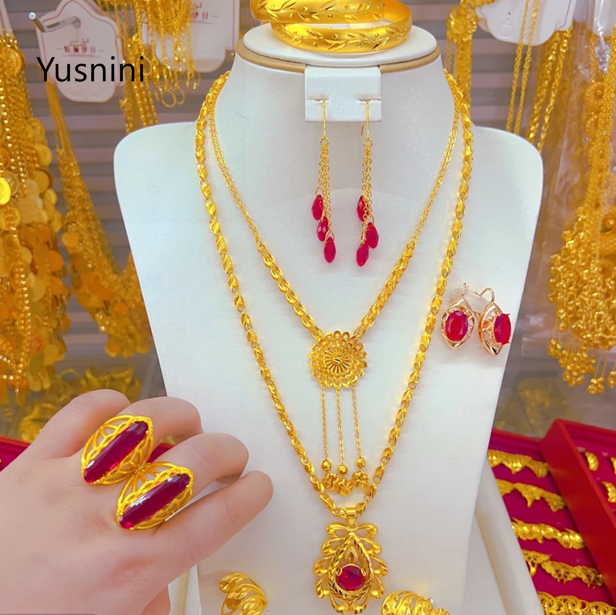 New European Dubai Fashion 24K - Women'S Fashion Rings Gold avis et prix