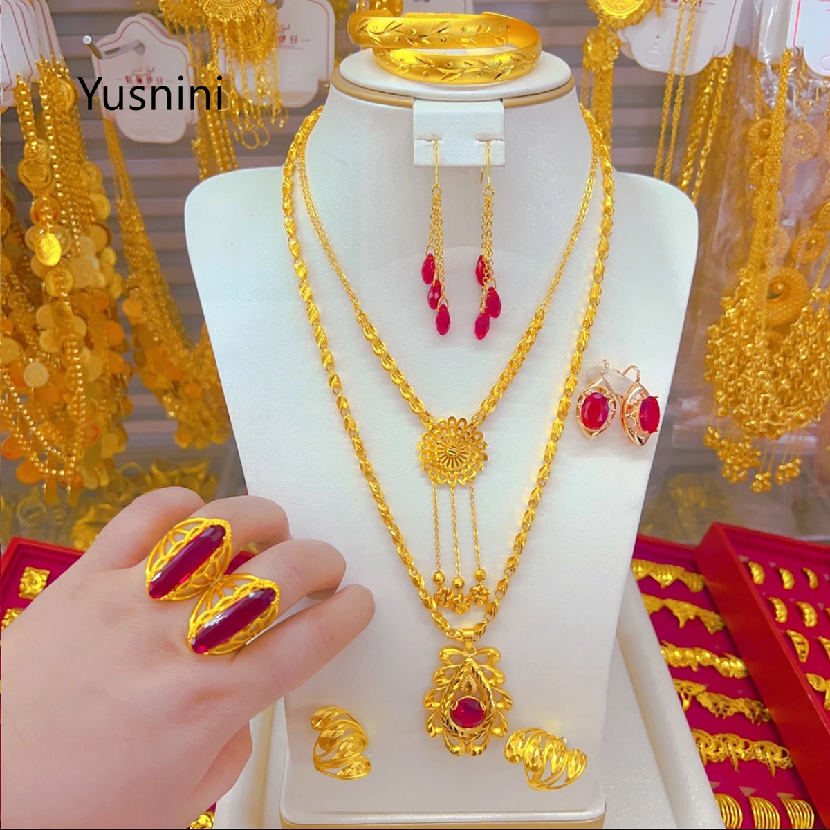 New European Dubai Fashion 24K - Women'S Fashion Rings Gold avis et prix