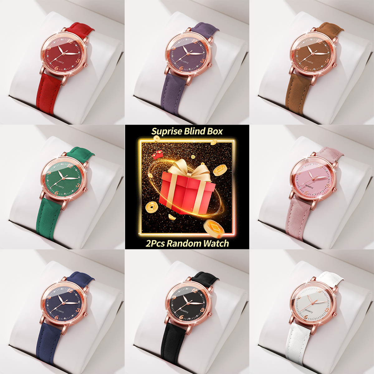 2PCS Surprise Mystery Box-Wome - Fashion Women Watches avis et prix