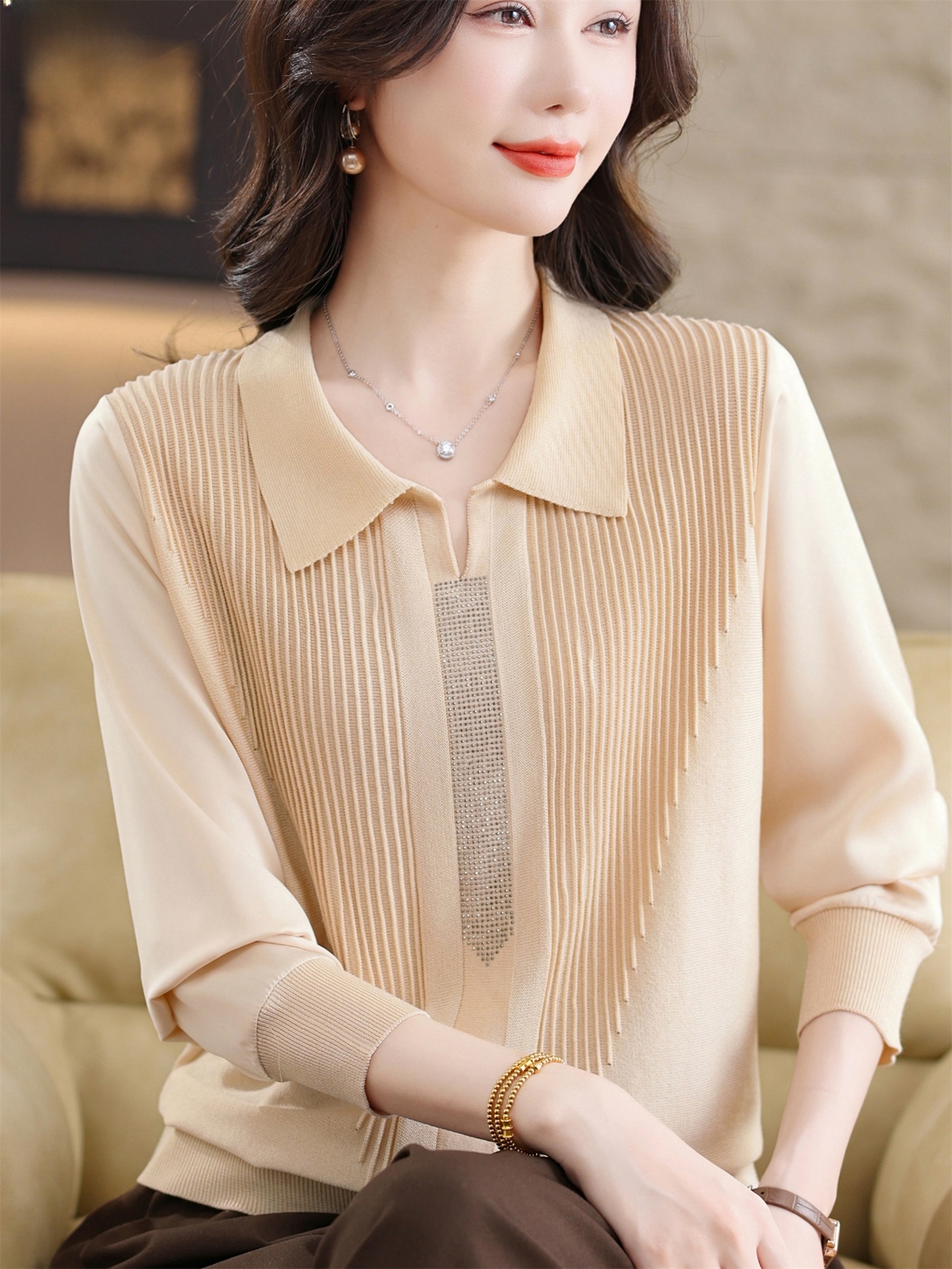Fashionable Long Sleeve T-Shir - Women Fashion Over 60 avis et prix