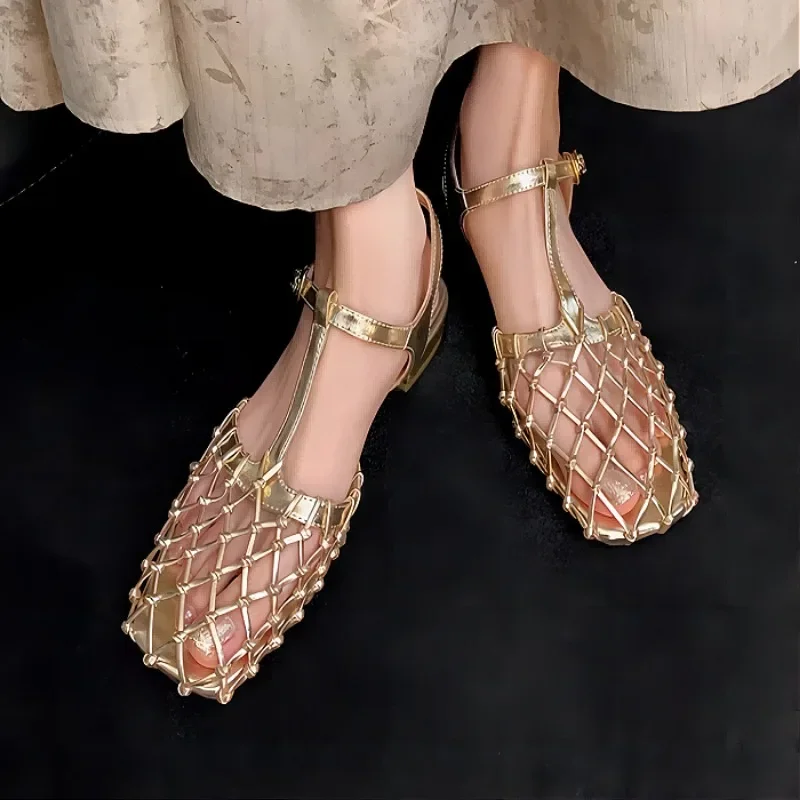 Women Weave Mesh Sandals Squar - Women'S Fashion Trends Summer 2025 avis et prix