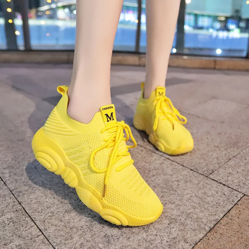 Fashion Sneakers Women Platfor - Women'S Yellow Fashion Sneakers avis et prix