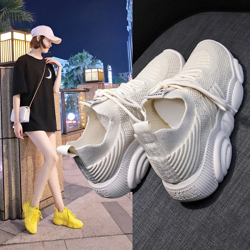 Fashion Sneakers Women Platfor - Women'S Yellow Fashion Sneakers avis et prix