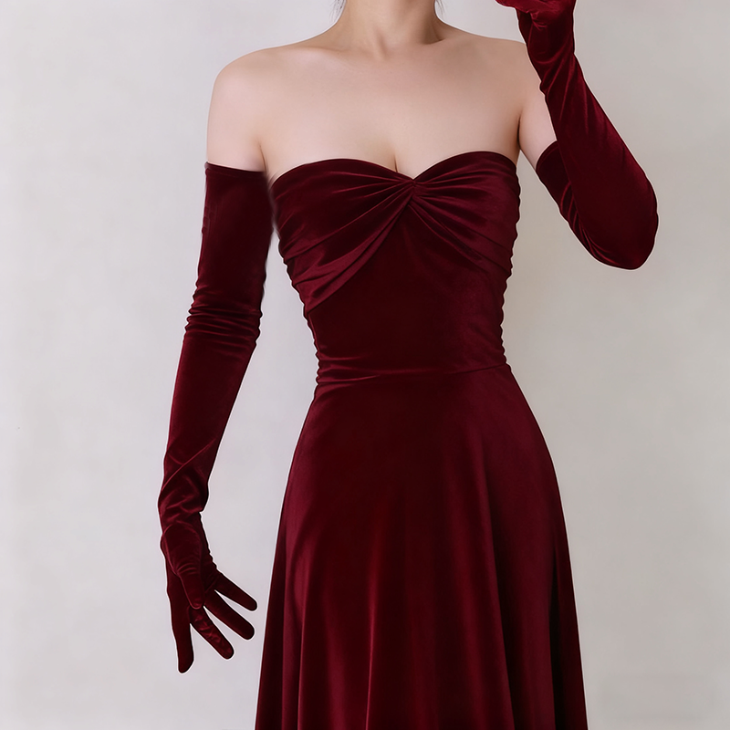 Women 65cm/53cm Velvet Long Gl - Women'S Fashion Of The 1920S avis et prix