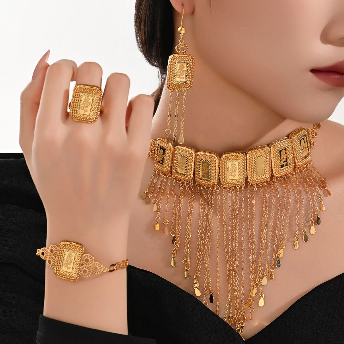 Fashion Dubai 24K Gold Plated  - Women'S Fashion Rings Gold avis et prix
