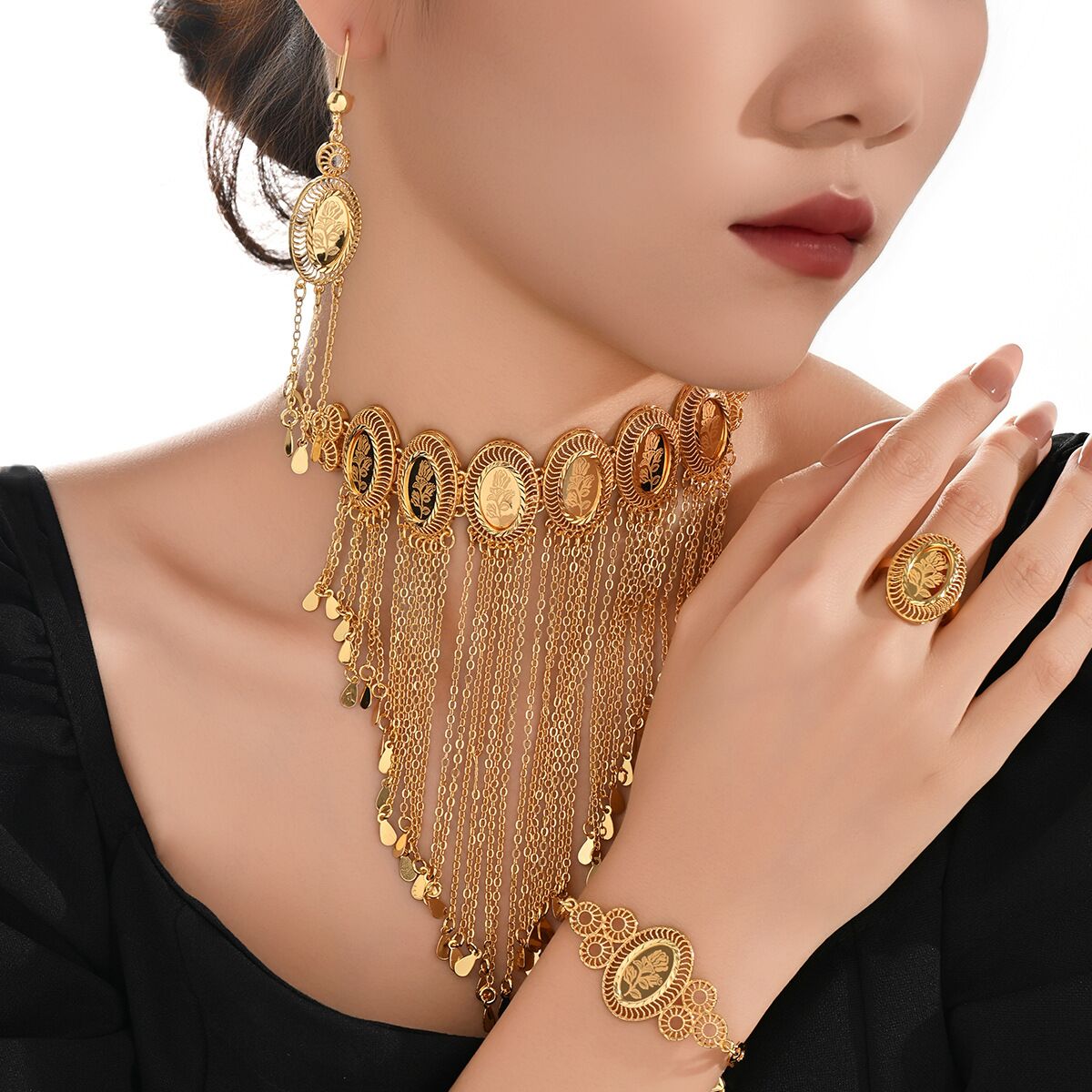 Fashion Dubai 24K Gold Plated  - Women'S Fashion Rings Gold avis et prix