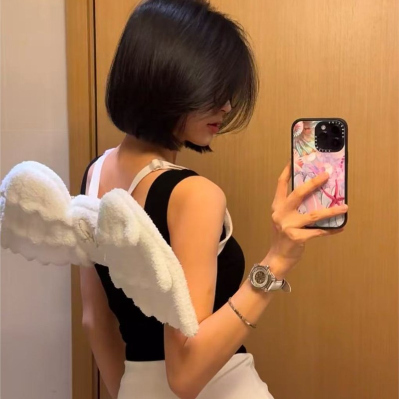 JIAERDI Sweet White Angel Wing - Women Fashion Online avis et prix