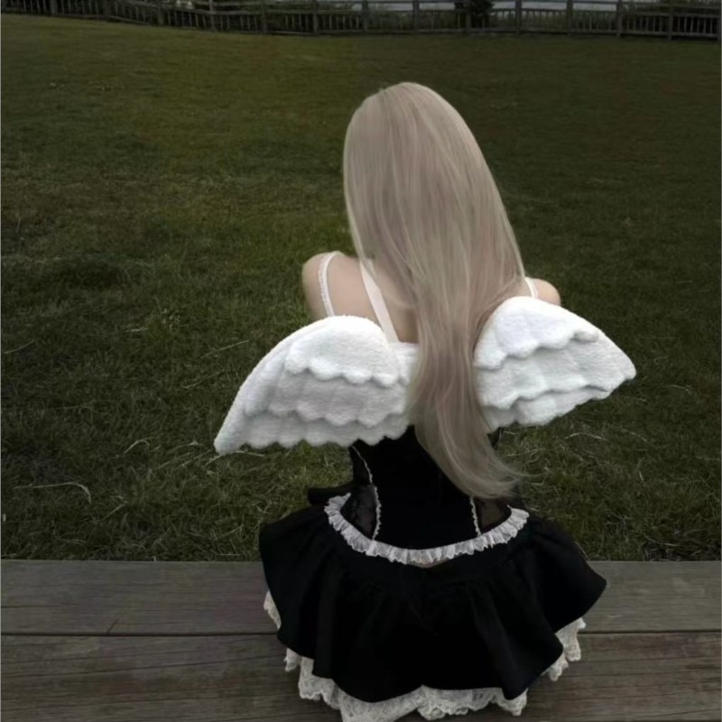 JIAERDI Sweet White Angel Wing - Women Fashion Online avis et prix