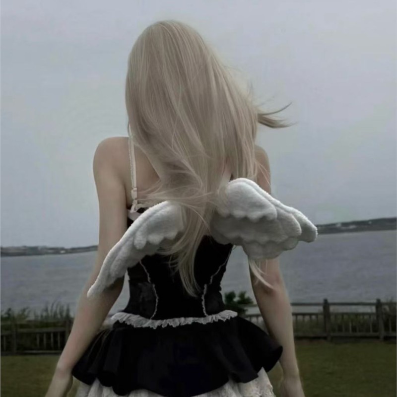 JIAERDI Sweet White Angel Wing - Women Fashion Online avis et prix