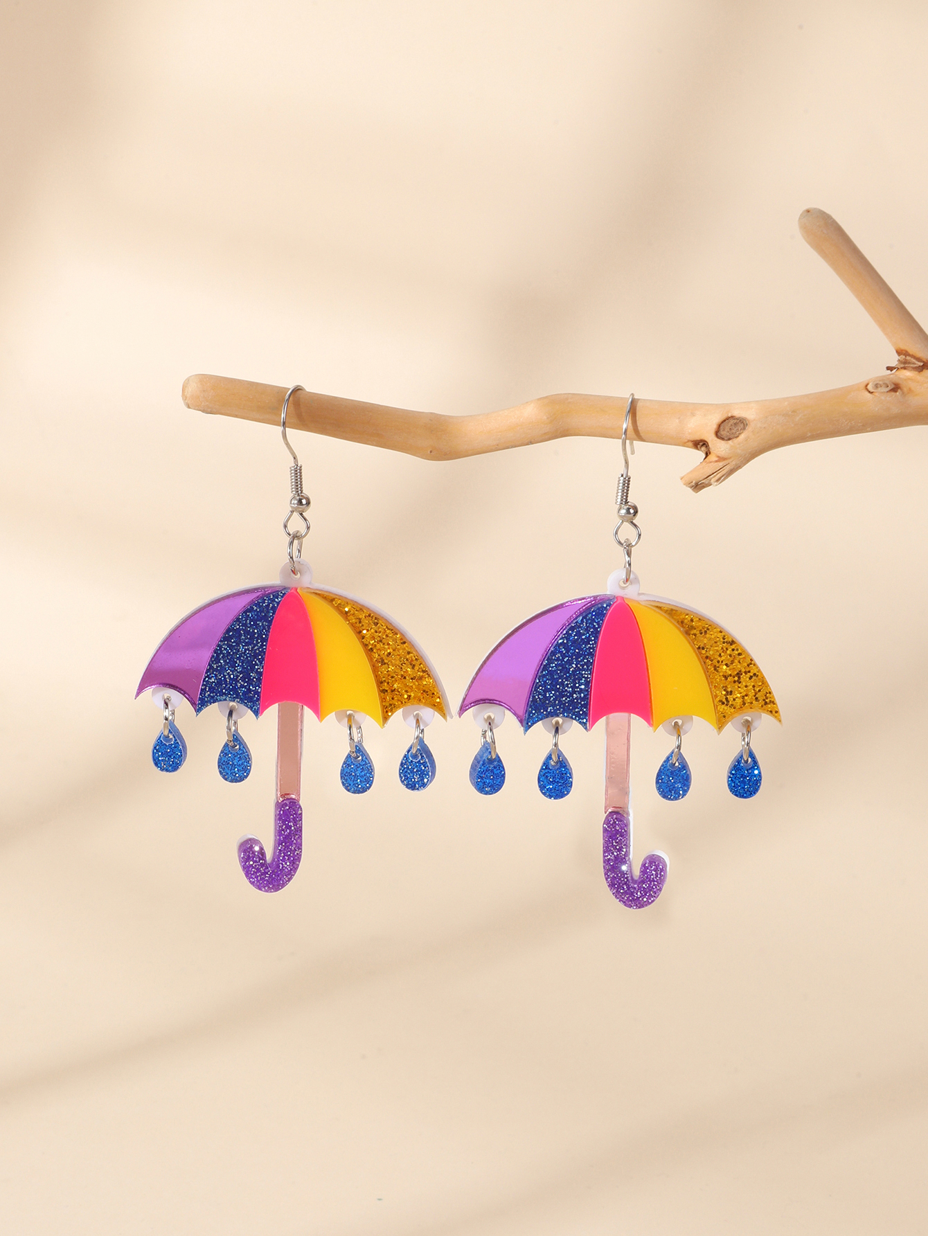 1pair Cute Acrylic Rainbow Col - Women'S Fashion Umbrella avis et prix
