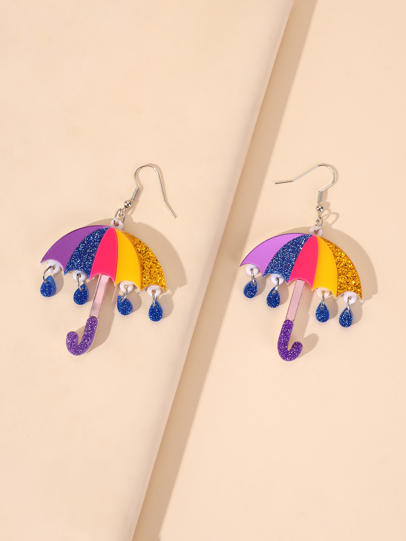 1pair Cute Acrylic Rainbow Col - Women'S Fashion Umbrella avis et prix