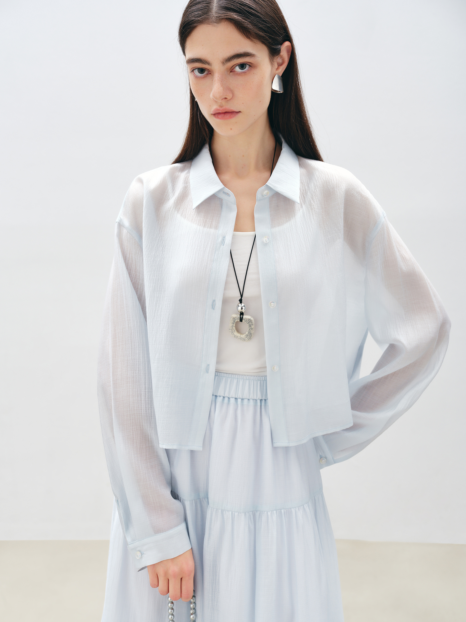 ZIQIAO Petite Blue Shirt White - Women'S Fashion Petite avis et prix