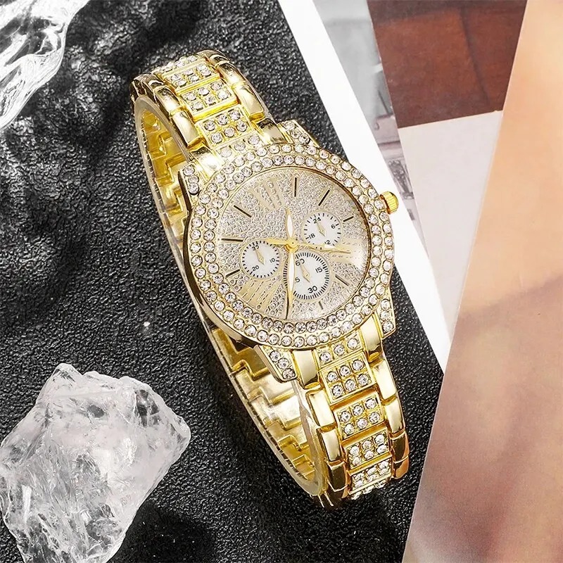 Women's Quartz Watch Gold Luxu - Fashion Women Watches avis et prix