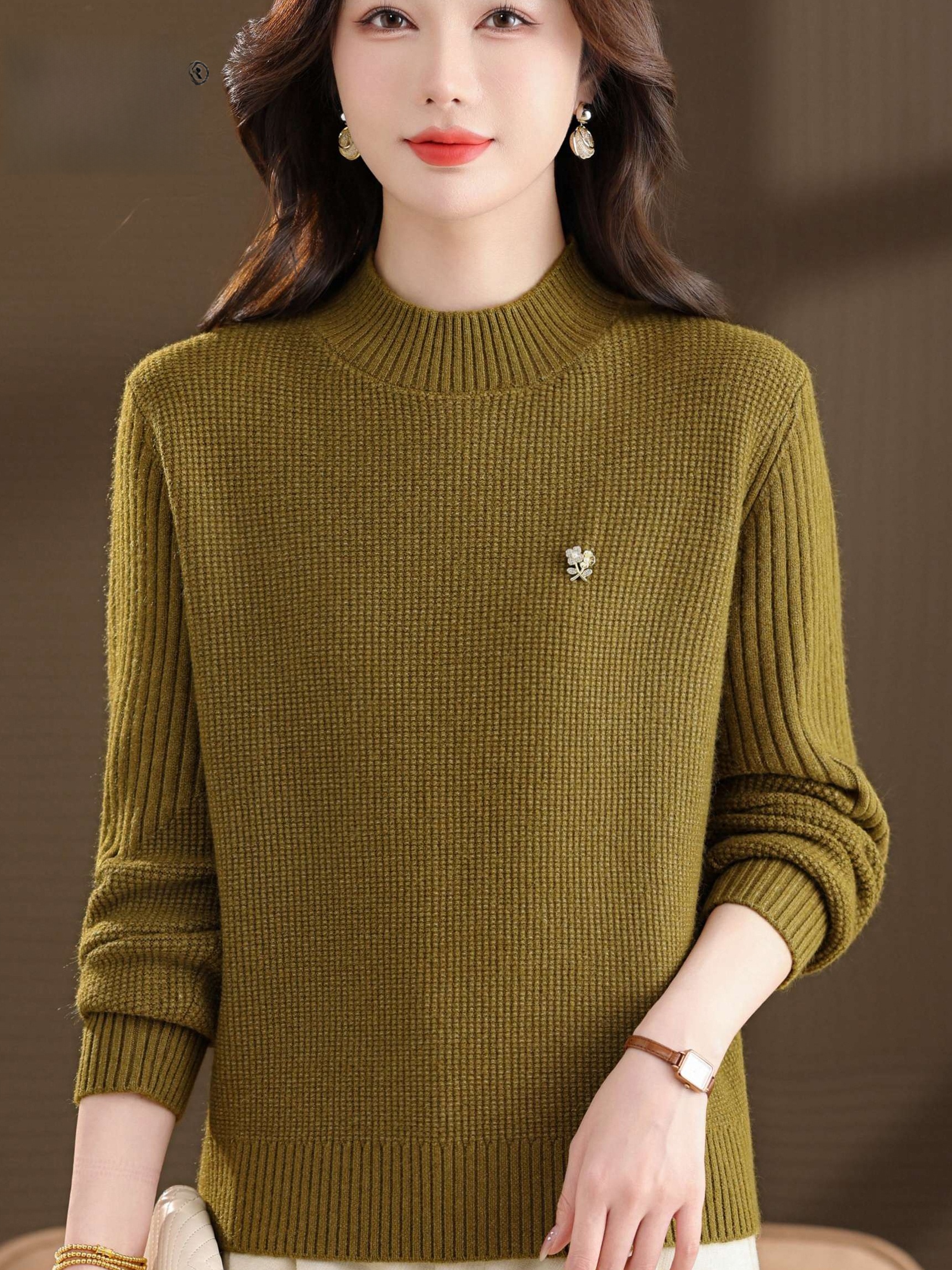 Warm Knitted Base Layer Shirt  - Women Fashion Over 60 avis et prix